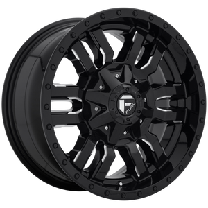 Fuel Offroad D595 SLEDGE Gloss Black Milled 20x7 +13 4x156mm 132mm - WheelWiz