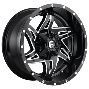 Fuel Offroad D613 ROCKER Gloss Black Milled 20x10 -18 8x180mm 124.2mm - WheelWiz