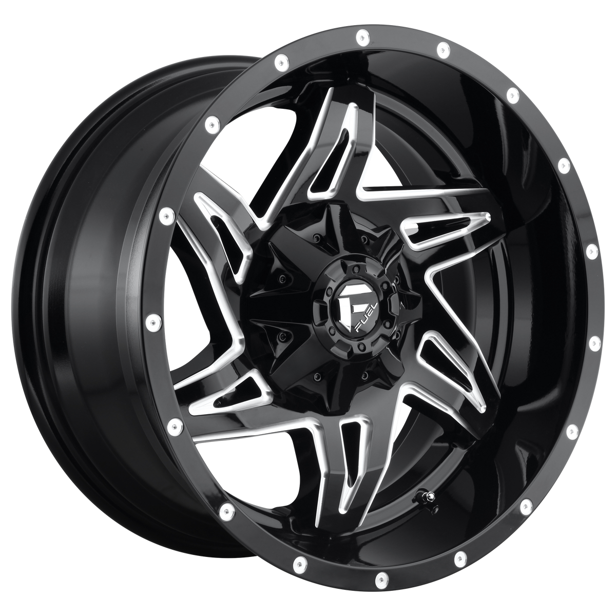 Fuel Offroad D613 ROCKER Gloss Black Milled 20x9 +20 8x165.1mm 125.1mm - WheelWiz