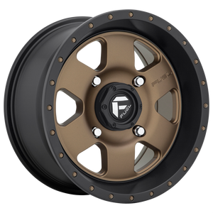 Fuel Offroad D617 PODIUM Matte Bronze Black Bead Ring 15x7 +13 4x156mm 132mm - WheelWiz