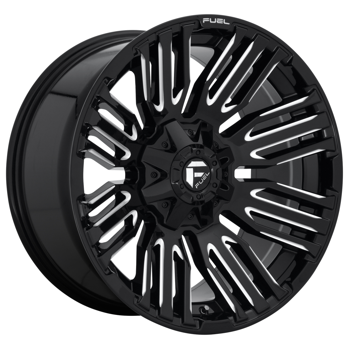 Fuel Offroad D649 SCHISM Gloss Black Milled 20x9 +01 8x165.1mm 125.1mm - WheelWiz