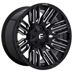 Fuel Offroad D649 SCHISM Gloss Black Milled 20x9 +01 8x165.1mm 125.1mm - WheelWiz