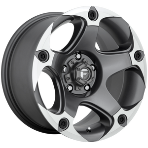 Fuel Offroad D684 MENACE Matte Gun Metal Machined 17x9 -12 6x139.7mm 106.1mm - WheelWiz