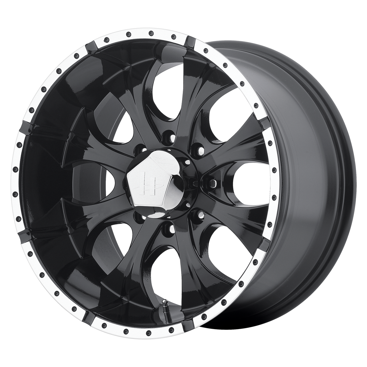 Helo HE791 MAXX Gloss Black Machined 20x10 -12 8x165.1mm 130.8mm - WheelWiz