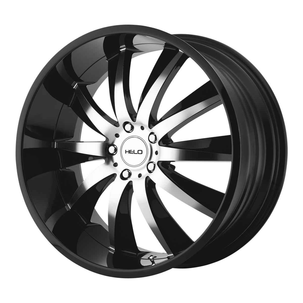 Helo HE851 Gloss Black With Machined Face 20x8.5 +35 5x114.3mm 72.6mm - WheelWiz