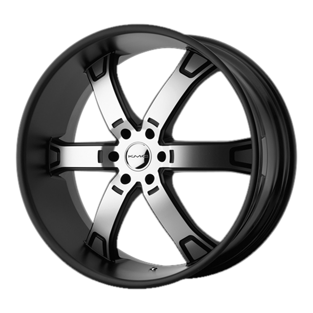 KMC KM671 BRODIE Matte Black Machined 20x9 +30 6x135mm 87.1mm - WheelWiz