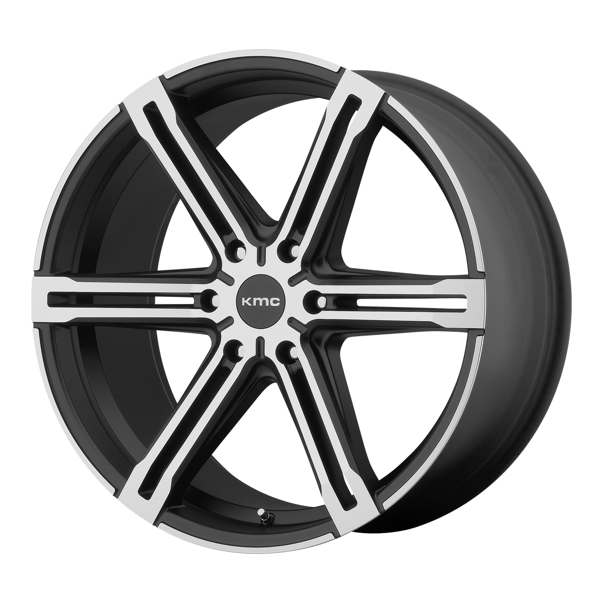 KMC KM686 FACTION Satin Black With Machined Face And Register 20x9 +10 6x139.7mm 106.1mm - WheelWiz