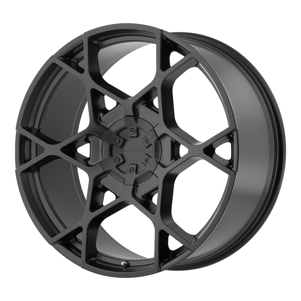 KMC KM695 CROSSHAIR Satin Black 20x8.5 +35 5x114.3|5x127mm 72.6mm - WheelWiz