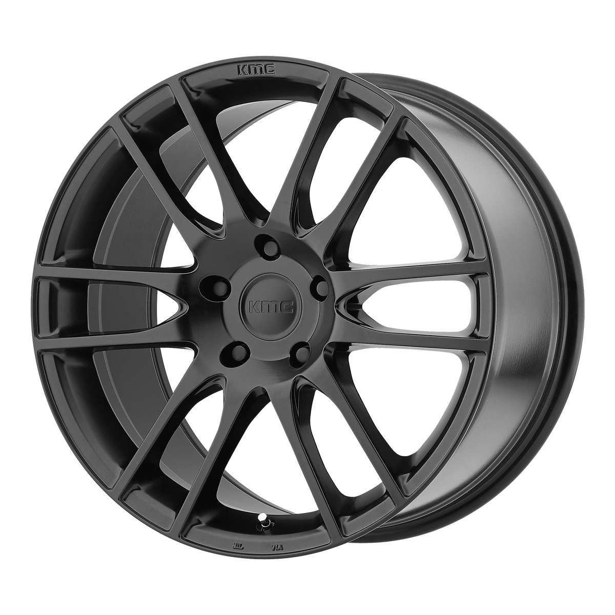 KMC KM696 PIVOT Satin Black 20x8.5 +35 5x120mm 74.1mm - WheelWiz