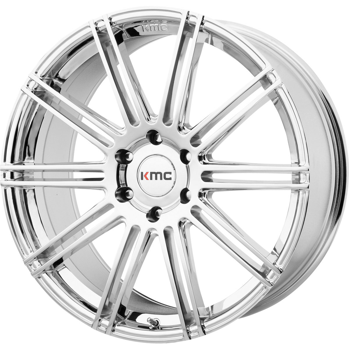 KMC KM707 CHANNEL Chrome 24x9.5 +30 6x139.7mm 100.3mm - WheelWiz