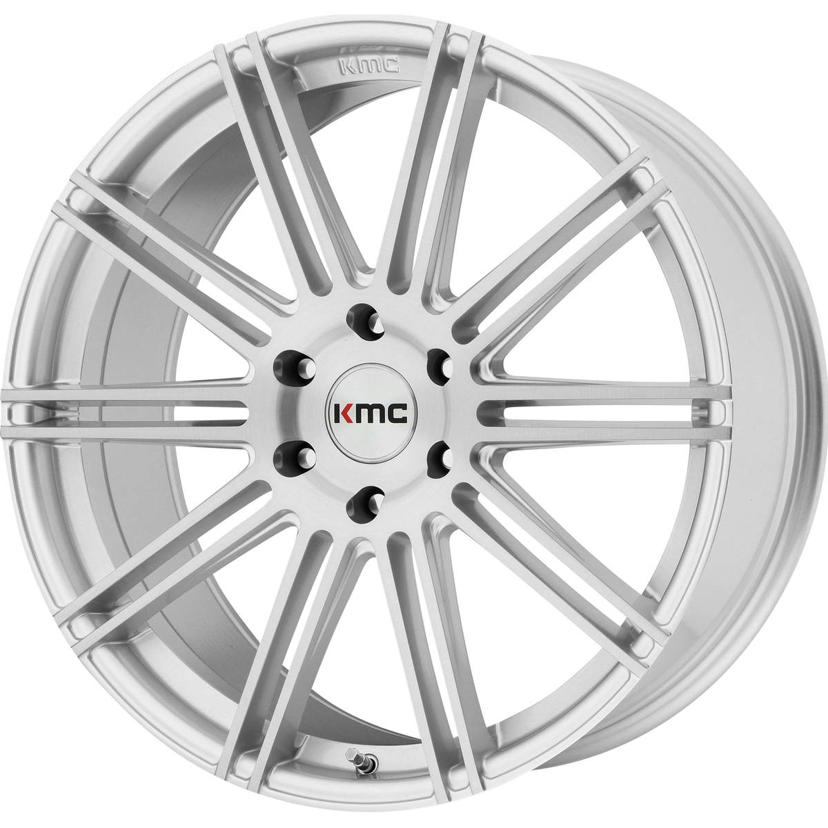 KMC KM707 CHANNEL Brushed Silver 24x9.5 +30 6x135mm 87.1mm - WheelWiz