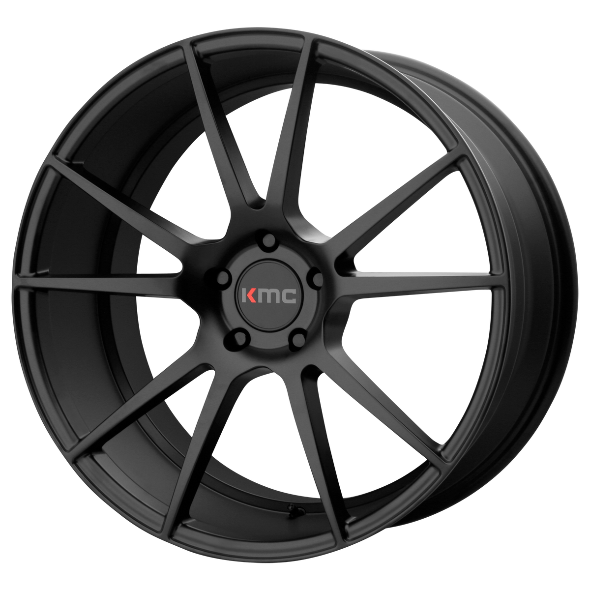 KMC KM709 FLUX Satin Black 20x8.5 +25 5x112mm 66.6mm - WheelWiz