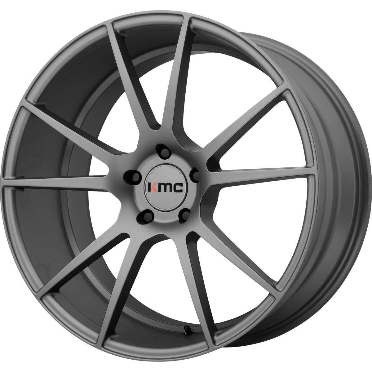 KMC KM709 FLUX Charcoal 20x8.5 +35 5x120mm 74.1mm - WheelWiz