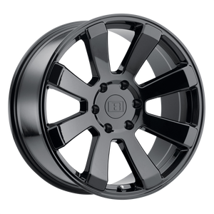 Level 8 ENFORCER Gloss Black 20x9 -24 5x127mm 71.5mm - WheelWiz