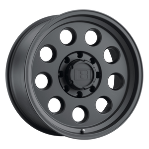 Level 8 HAULER Matte Black 15x8 -30 5x114.3mm 76.1mm - WheelWiz