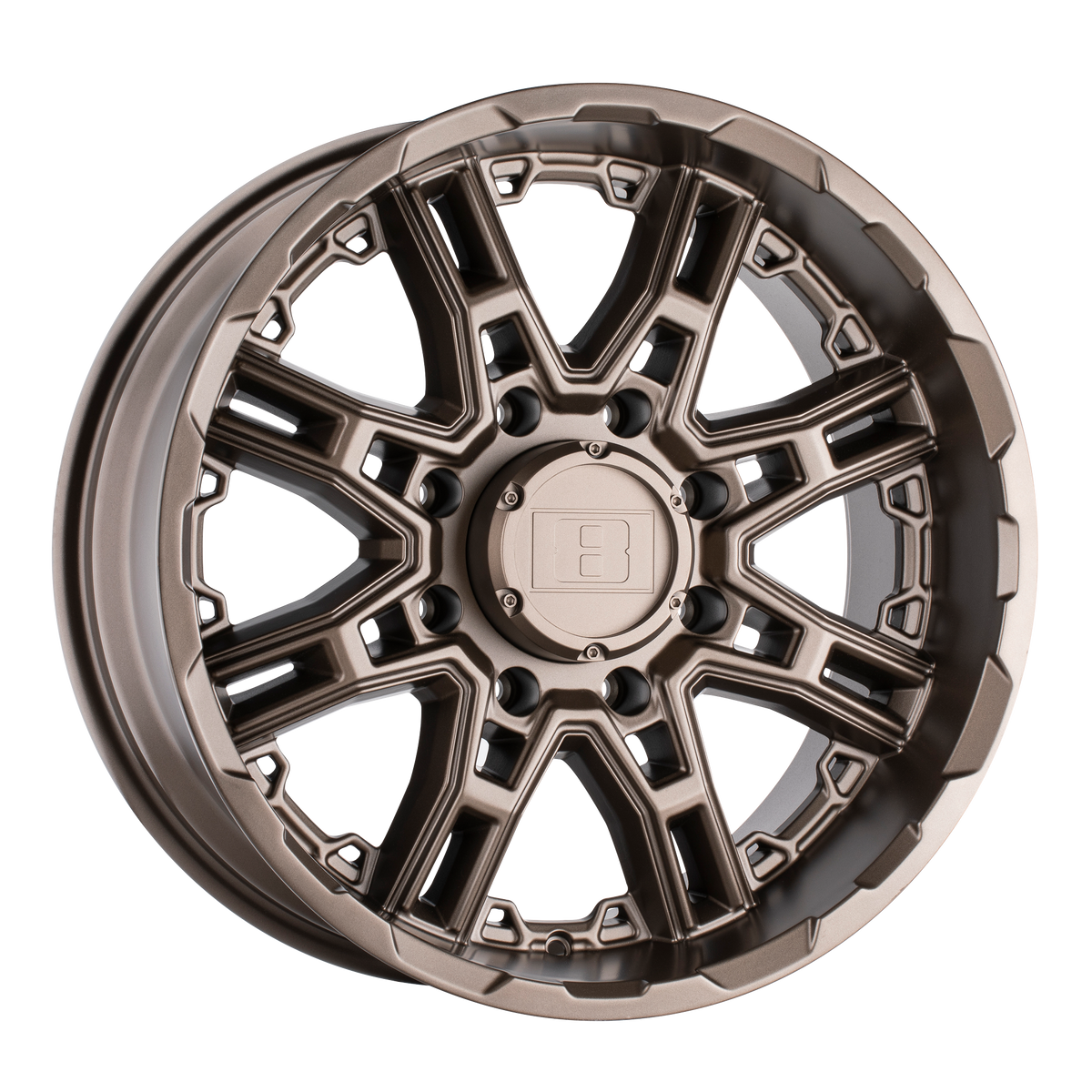 Level 8 SLINGSHOT Matte Bronze 17x8.5 -10 5x135mm 87.1mm - WheelWiz