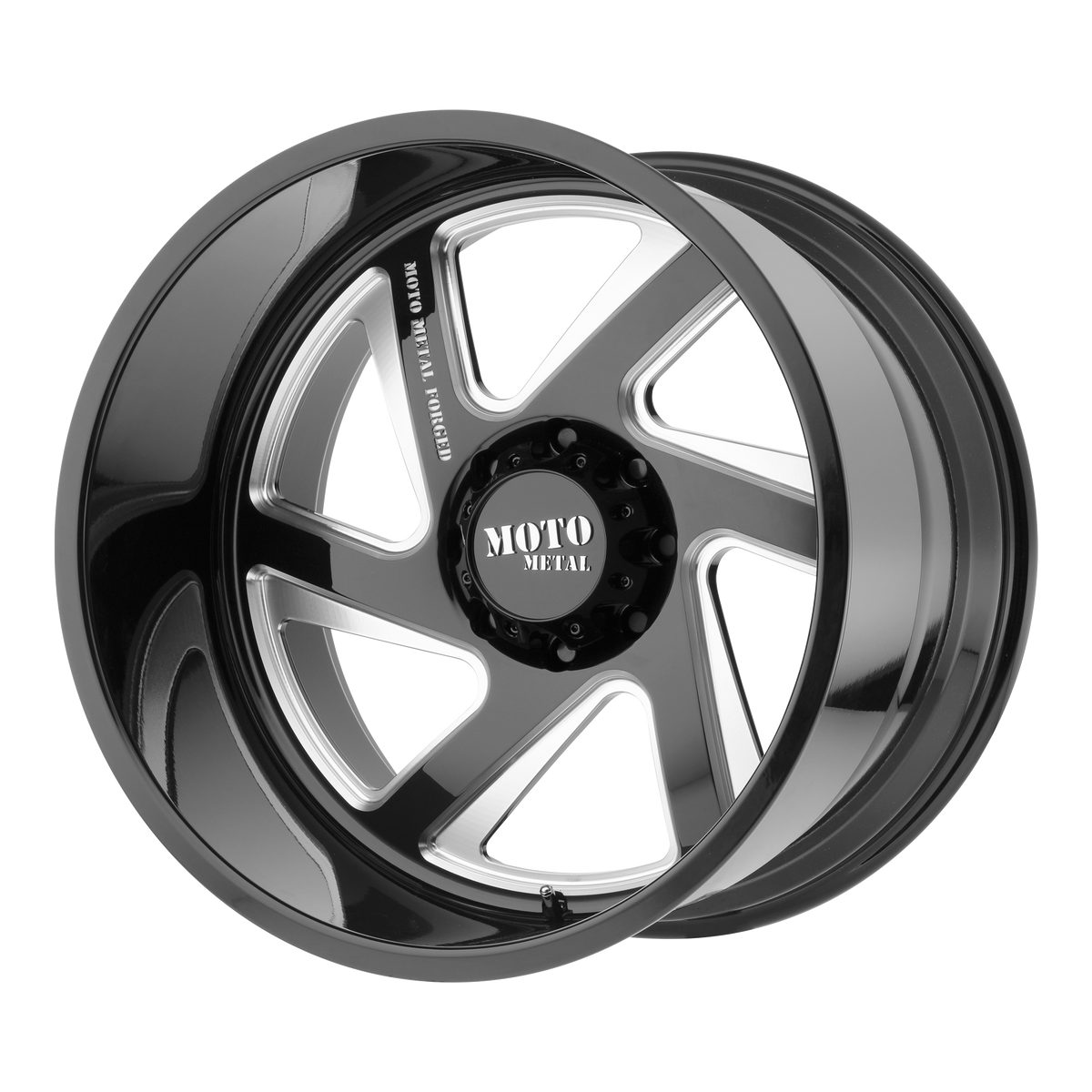 Moto Metal MO400 Gloss Black Milled 22x14 -76 6x139.7mm 106.1mm - WheelWiz