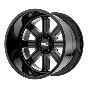 Moto Metal MO402 Gloss Black Milled 22x10 -18 8x180mm 124.2mm - WheelWiz