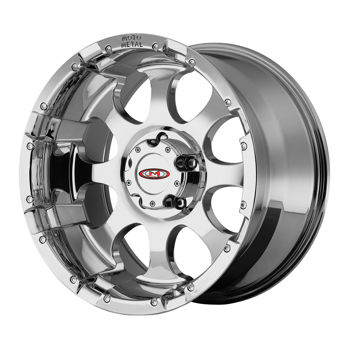 Moto Metal MO955 Chrome 17x9 -12 8x165.1mm 125.1mm - WheelWiz