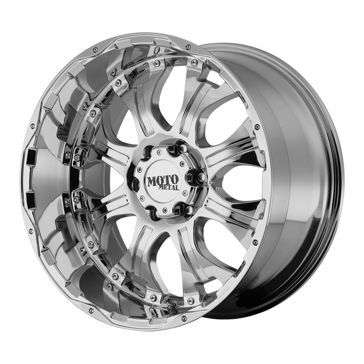 Moto Metal MO959 Chrome 20x9 +12 8x165.1mm 125.1mm - WheelWiz