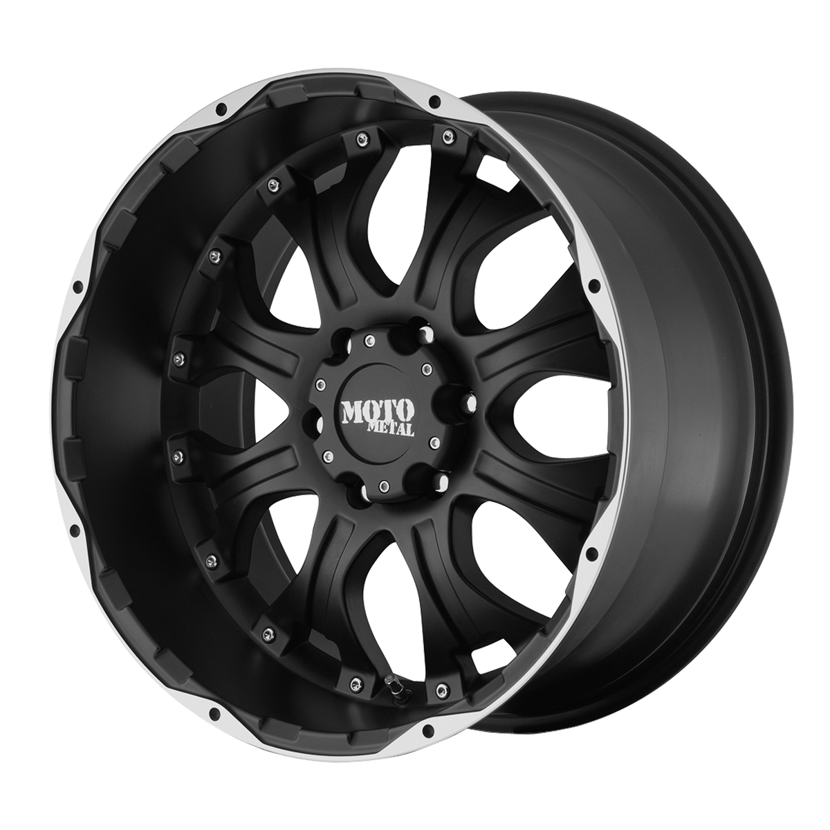 Moto Metal MO959 Matte Black Machined 20x9 +18 6x139.7mm 106.1mm - WheelWiz