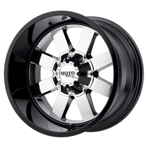 Moto Metal MO962 Pvd Center Gloss Black Lip 17x10 -24 8x165.1mm 125.1mm - WheelWiz