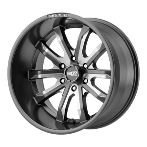 Moto Metal MO983 DAGGER Satin Gray Milled 17x9 -12 5x127mm 72.6mm - WheelWiz