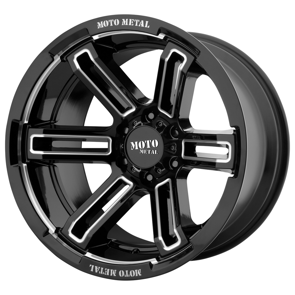 Moto Metal MO991 RUKUS Gloss Black Milled 20x12 -44 6x135mm 87.1mm - WheelWiz