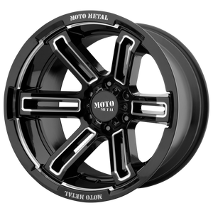 Moto Metal MO991 RUKUS Gloss Black Milled 20x12 -44 6x135mm 87.1mm - WheelWiz