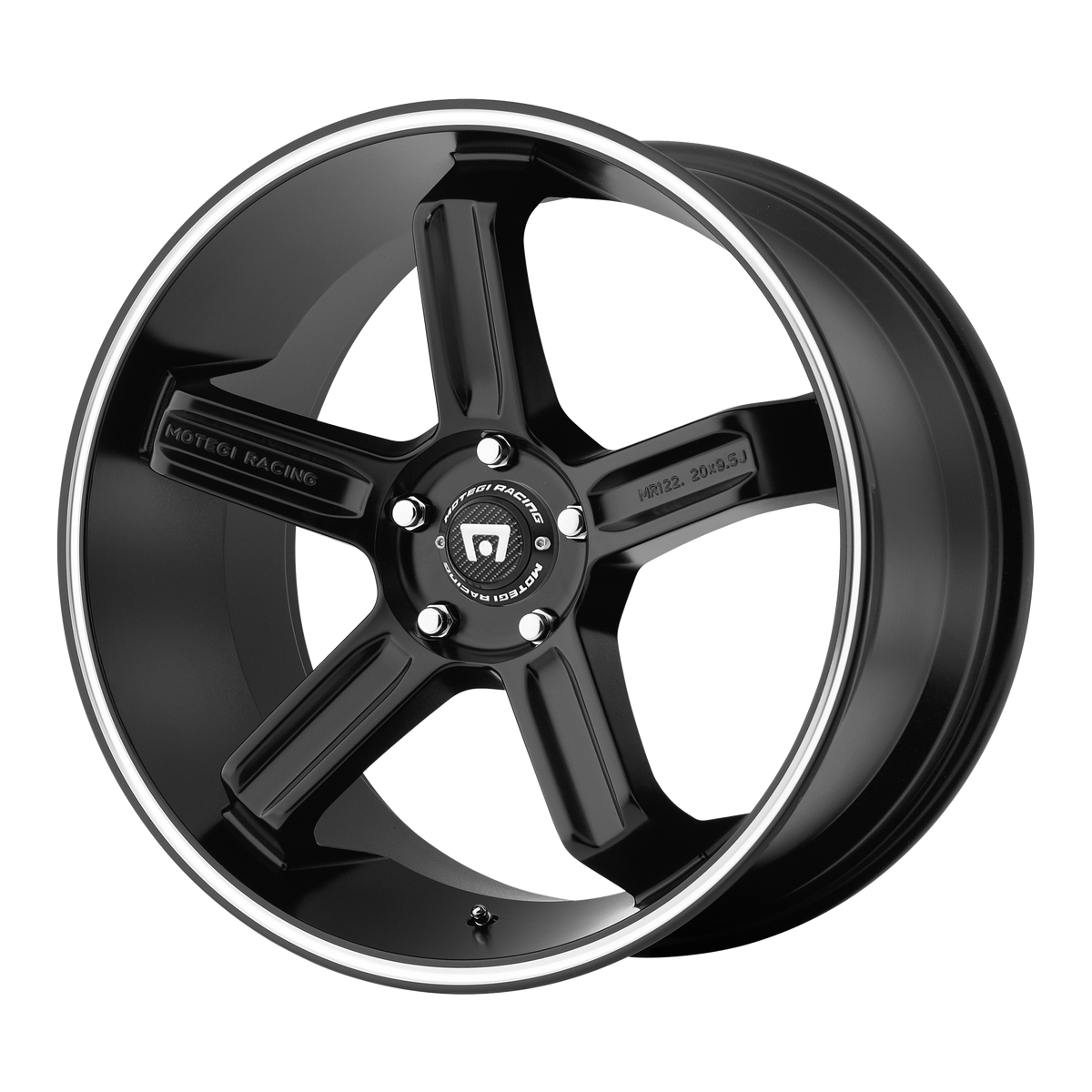 Motegi MR122 Satin Black W/ Machined Stripe 17x8 +35 5x114.3mm 72.6mm - WheelWiz