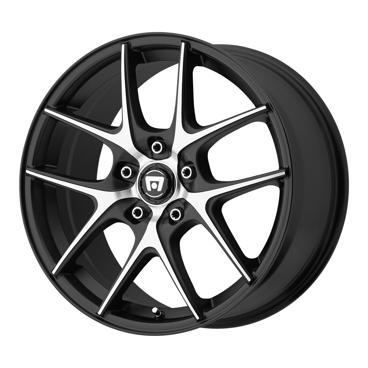 Motegi MR128 Satin Blackwith Machined Face And Register 17x7.5 +45 5x112mm 72.6mm - WheelWiz