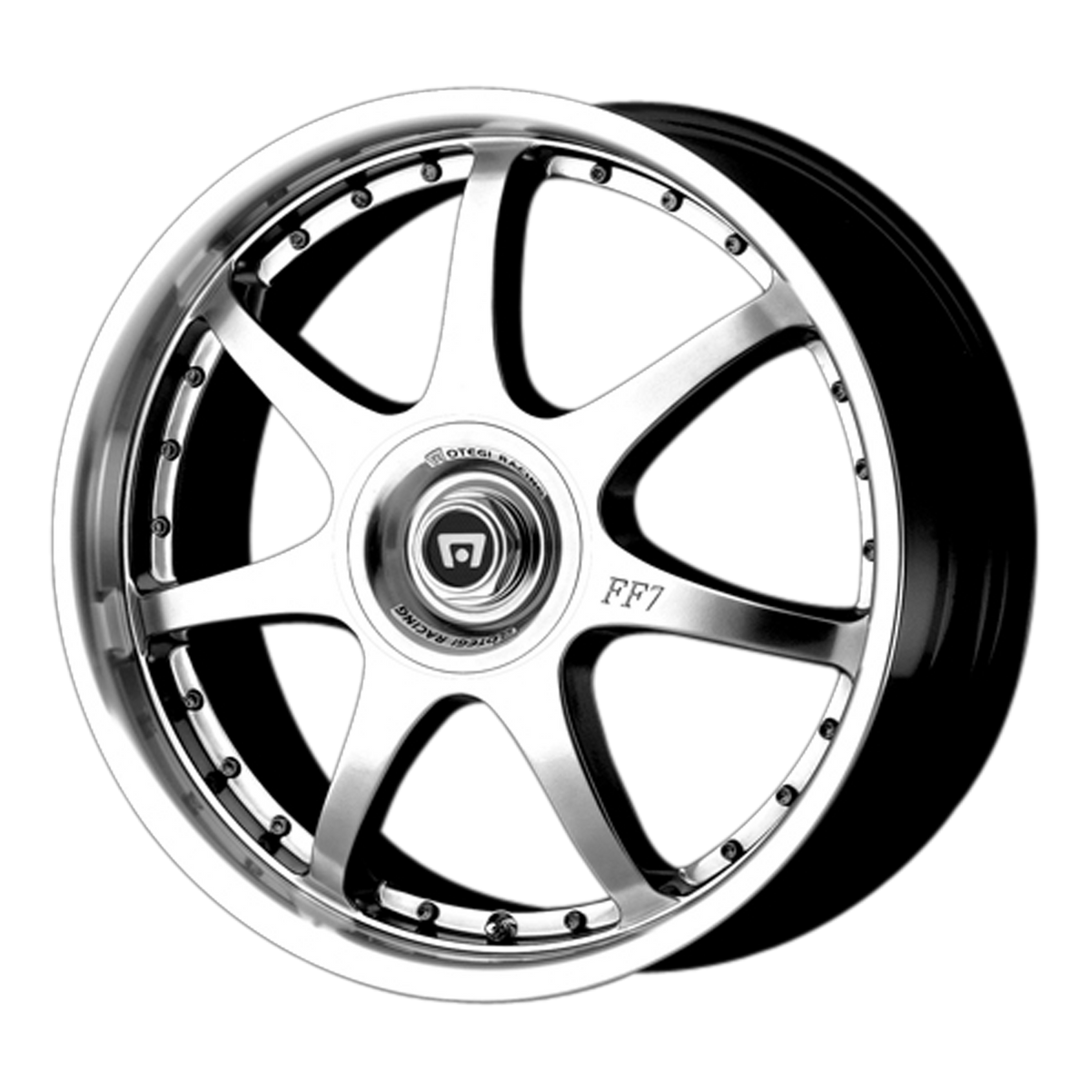 Motegi FF7 Bright Silver With Clearcoat 16x7 +42 5x100|5x114.3mm 72.6mm - WheelWiz