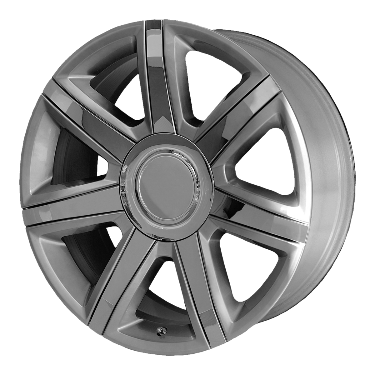 OE Creations PR164 Silver With Chrome Accents 22x9 +24 6x139.7mm 78.1mm - WheelWiz