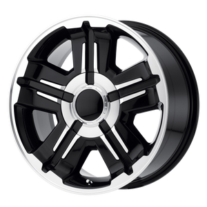 OE Creations PR173 Gloss Black Machined 18x8 +30 6x139.7mm 78.1mm - WheelWiz