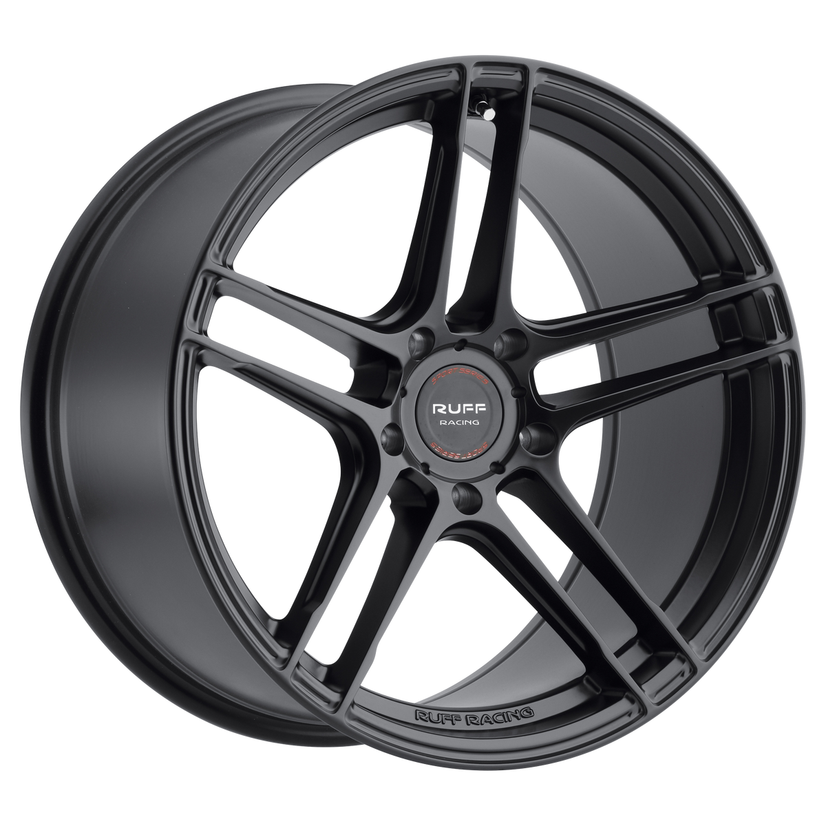 Ruff RS1 Gloss Black 18x10 +25 5x114.3mm 76.1mm - WheelWiz