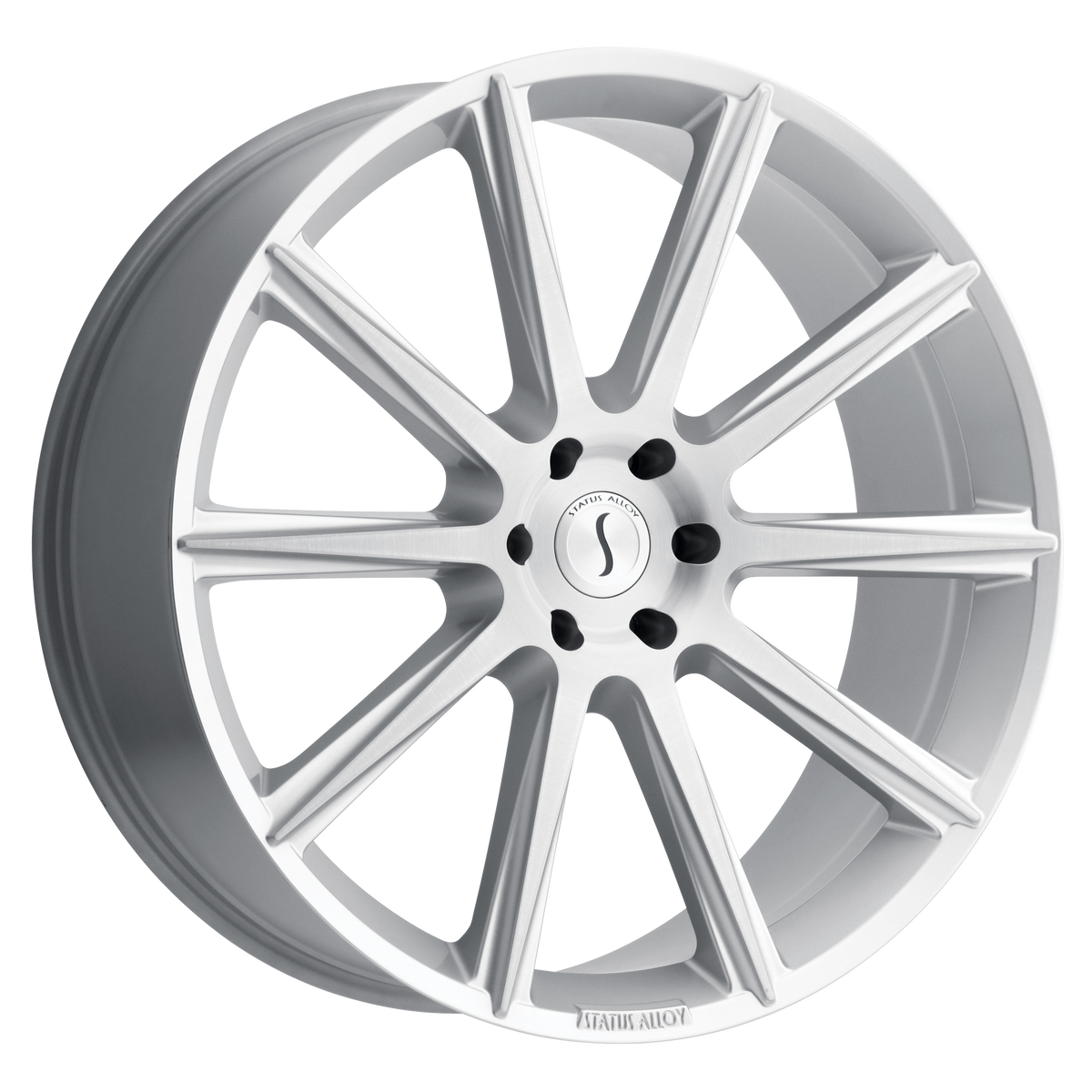 Status ZEUS Silver W/ Brushed Face 24x9.5 +30 5x150mm 110.1mm - WheelWiz