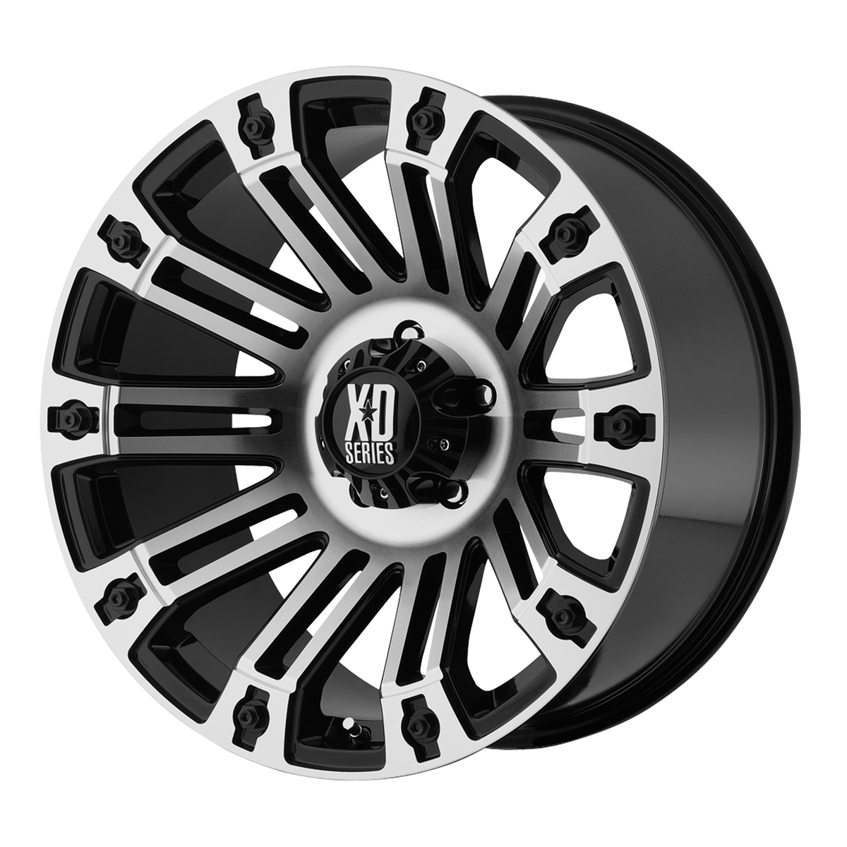 XD Series XD810 BRIGADE Gloss Black Machined 20x10 -24 5x139.7mm 108mm - WheelWiz