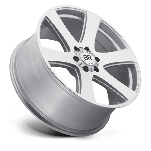 Black Rhino HAKA Silver W/ Machine Face 22x9.5 +25 6x139.7mm 112.1mm - WheelWiz
