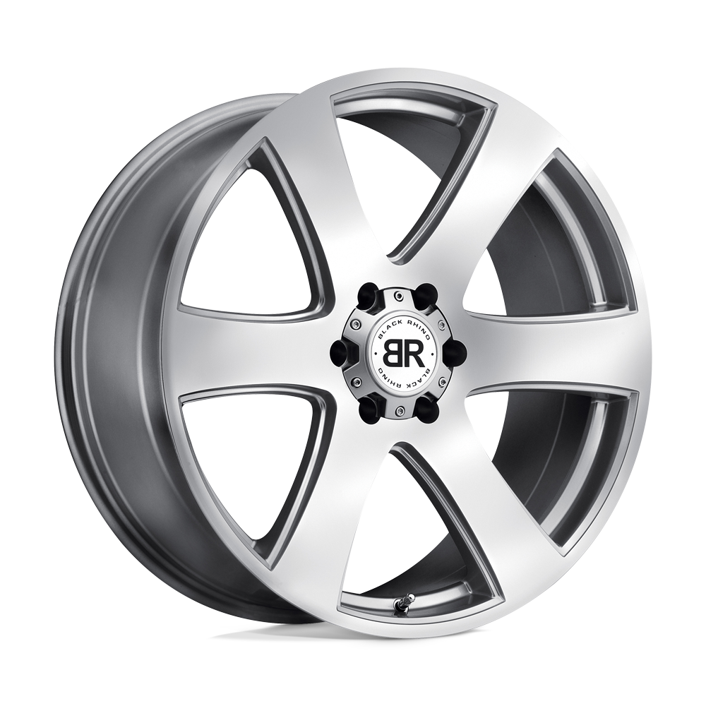 Black Rhino HAKA Silver W/ Machine Face 20x8.5 +45 6x139.7mm 112.1mm - WheelWiz