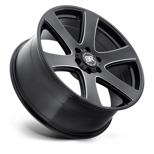 Black Rhino HAKA Gloss Black W/ Milled Spokes 20x8.5 +45 6x139.7mm 112.1mm - Wheelwiz