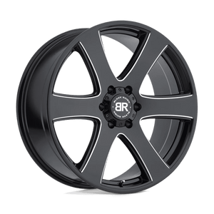 Black Rhino HAKA Gloss Black W/ Milled Spokes 20x8.5 +30 6x139.7mm 112.1mm - WheelWiz