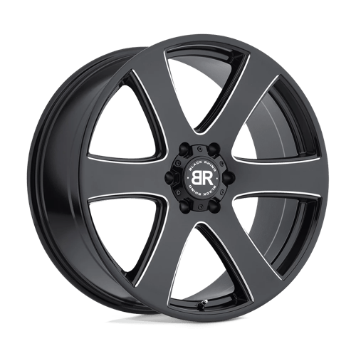 Black Rhino HAKA Gloss Black W/ Milled Spokes 20x8.5 +15 6x139.7mm 112.1mm - WheelWiz