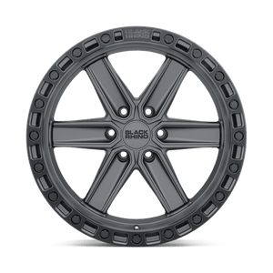 Black Rhino HENDERSON Gun Black W/ Black Ring 17x9 -12 6x139.7mm 112.1mm - Wheelwiz