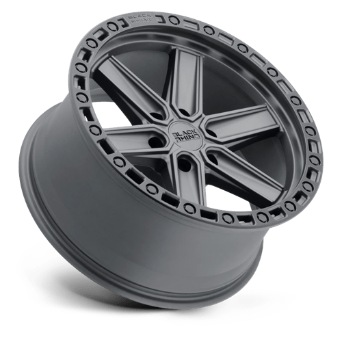 Black Rhino HENDERSON Gun Black W/ Black Ring 18x9 0 6x135mm 87.1mm - WheelWiz