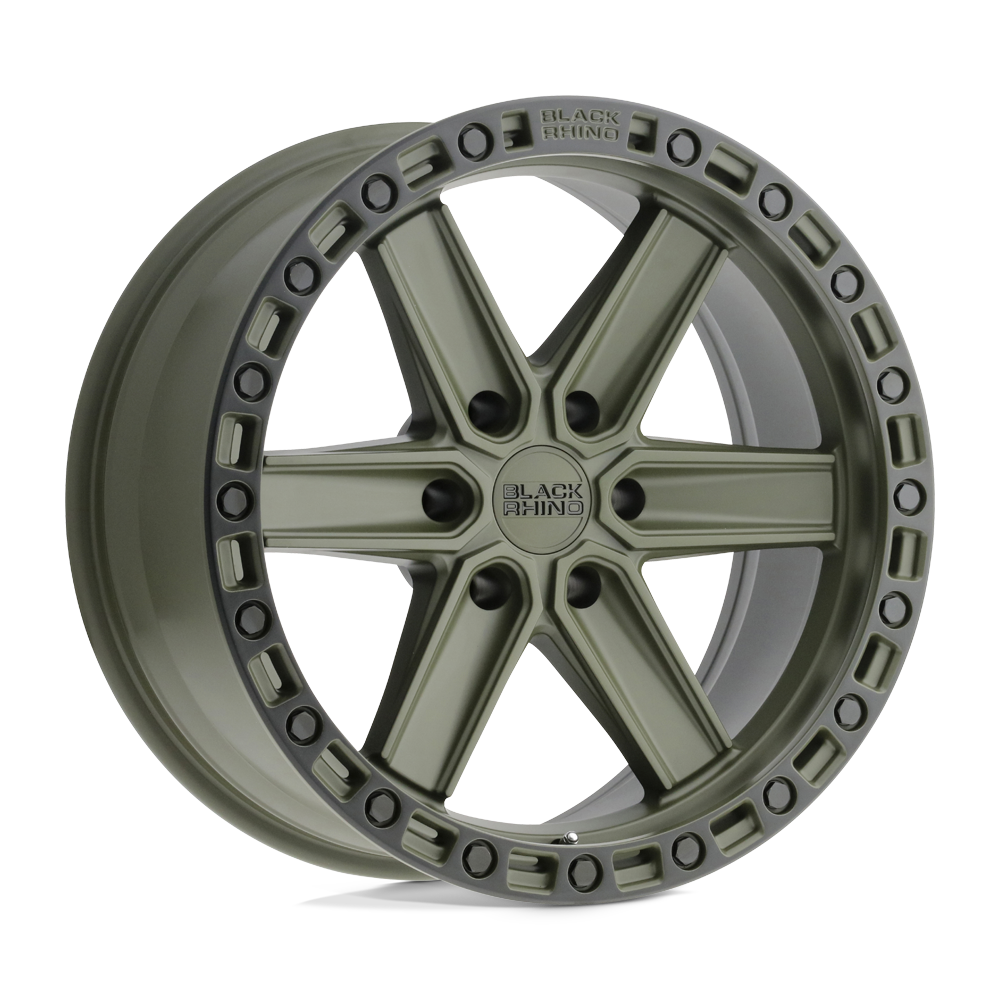 Black Rhino HENDERSON Olive Drab Green W/ Black Ring 17x9 -12 6x139.7mm 112.1mm - WheelWiz