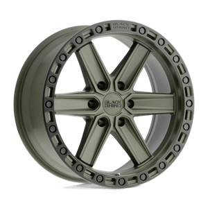 Black Rhino HENDERSON Olive Drab Green W/ Black Ring 18x9 0 6x135mm 87.1mm - Wheelwiz