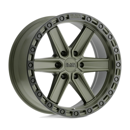 Black Rhino HENDERSON Olive Drab Green W/ Black Ring 17x9 -12 6x139.7mm 112.1mm - WheelWiz