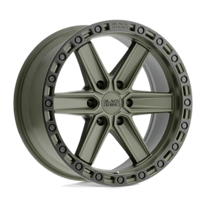 Black Rhino HENDERSON Olive Drab Green W/ Black Ring 18x9 -12 6x139.7mm 112.1mm - WheelWiz