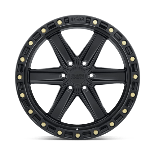Black Rhino HENDERSON Matte Black W/ Brass Bolts 20x9.5 -18 6x139.7mm 112.1mm - Wheelwiz