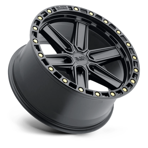 Black Rhino HENDERSON Matte Black W/ Brass Bolts 17x9 +12 6x132mm 74.5mm - Wheelwiz
